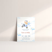Teddy Bear Airplane card