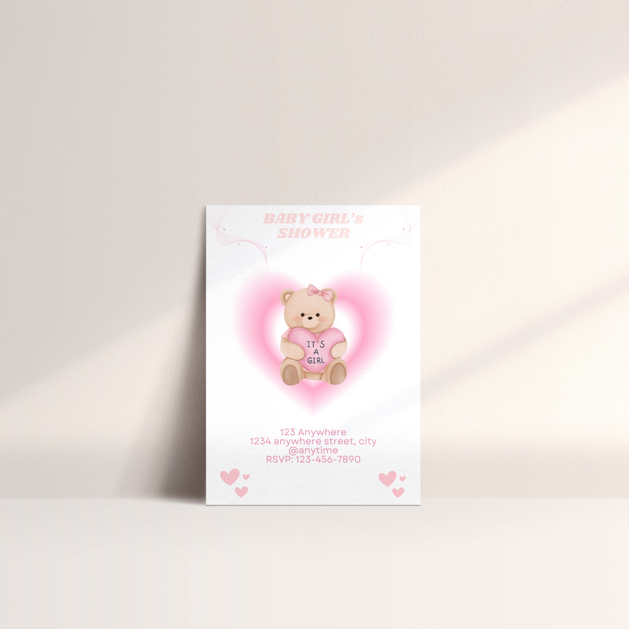 Teddy Pink heart