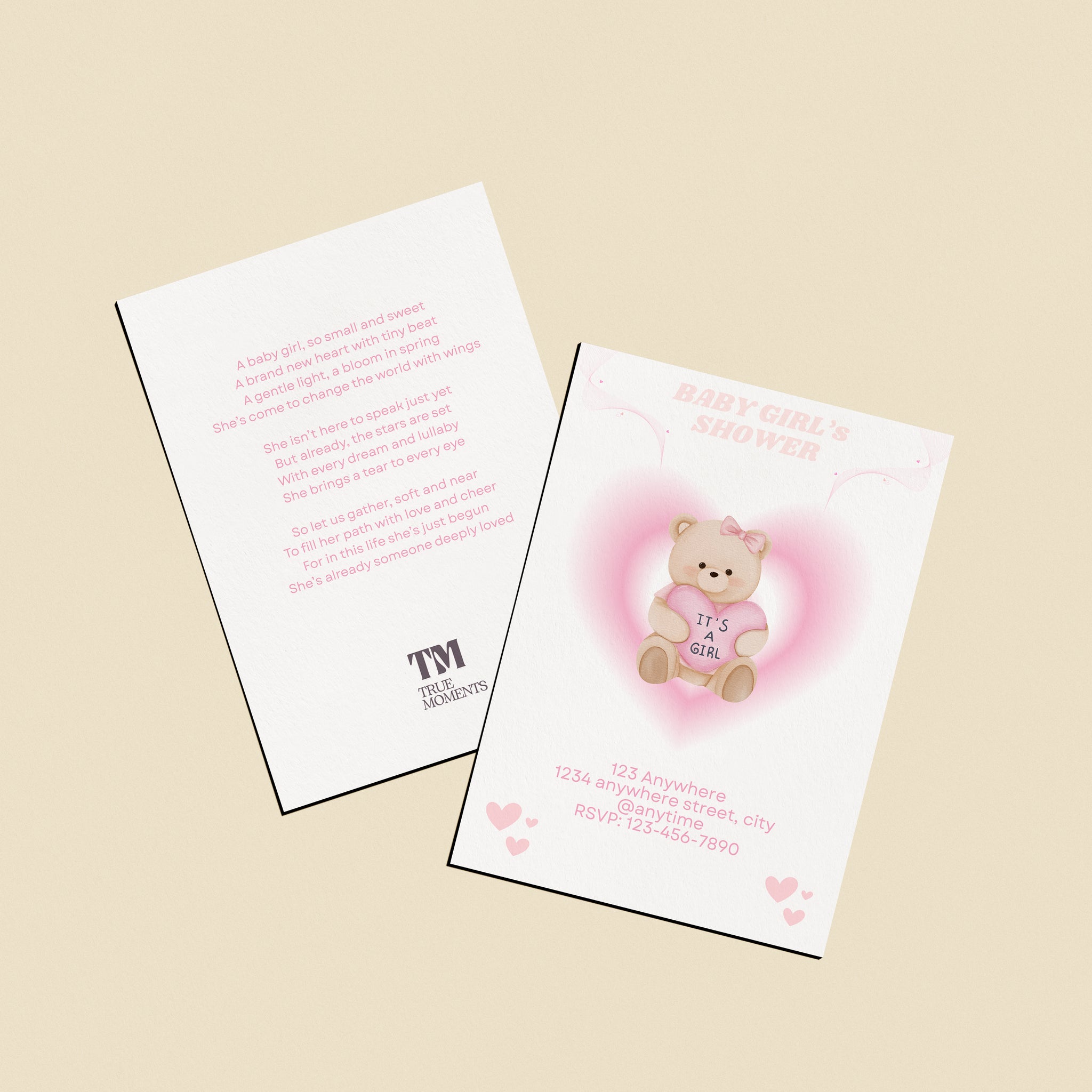 Teddy Pink heart