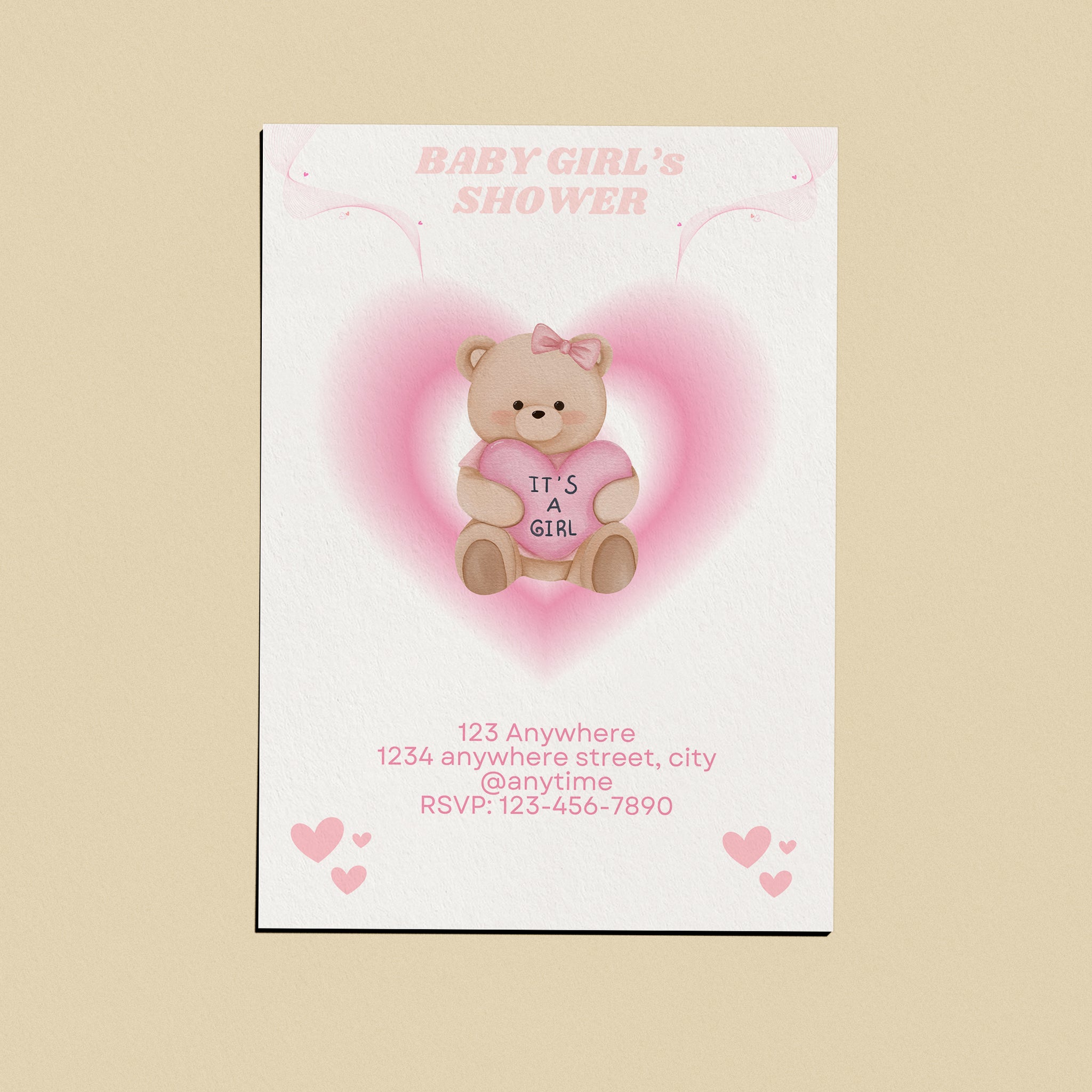Teddy Pink heart