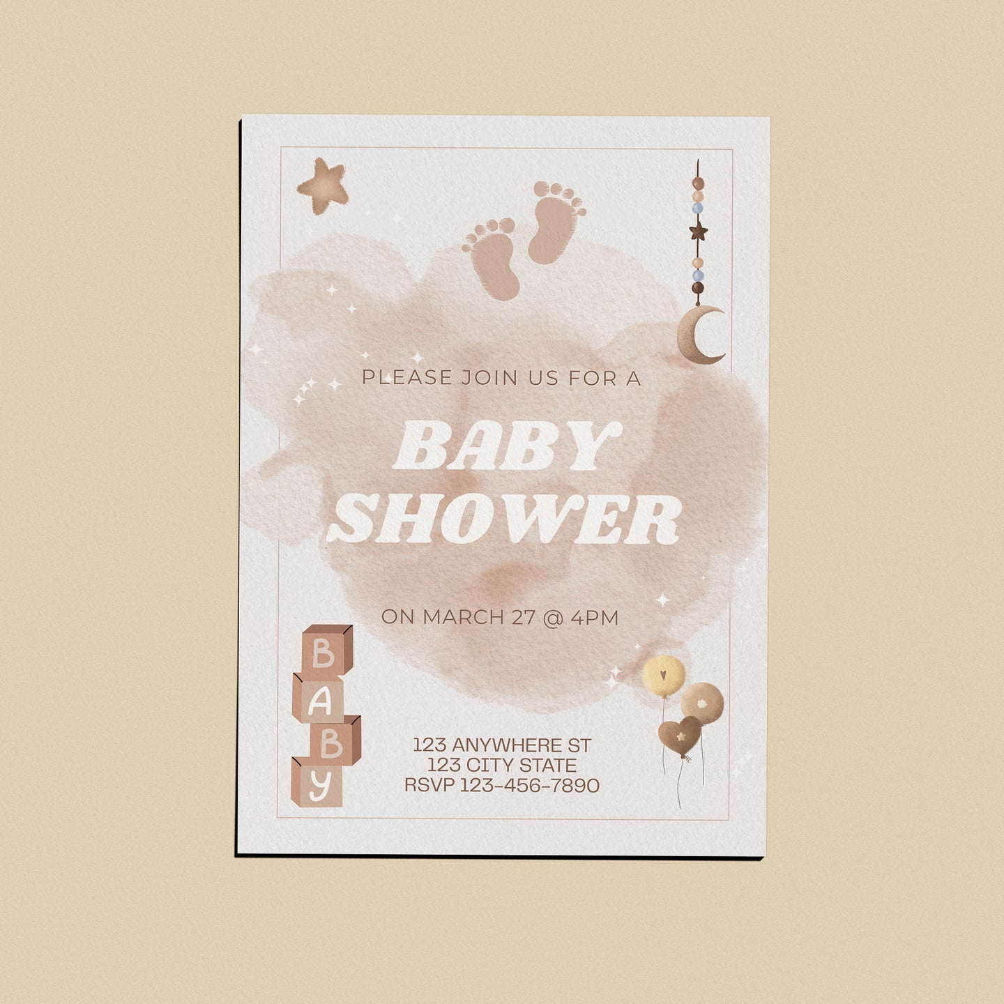 Beige babyshower