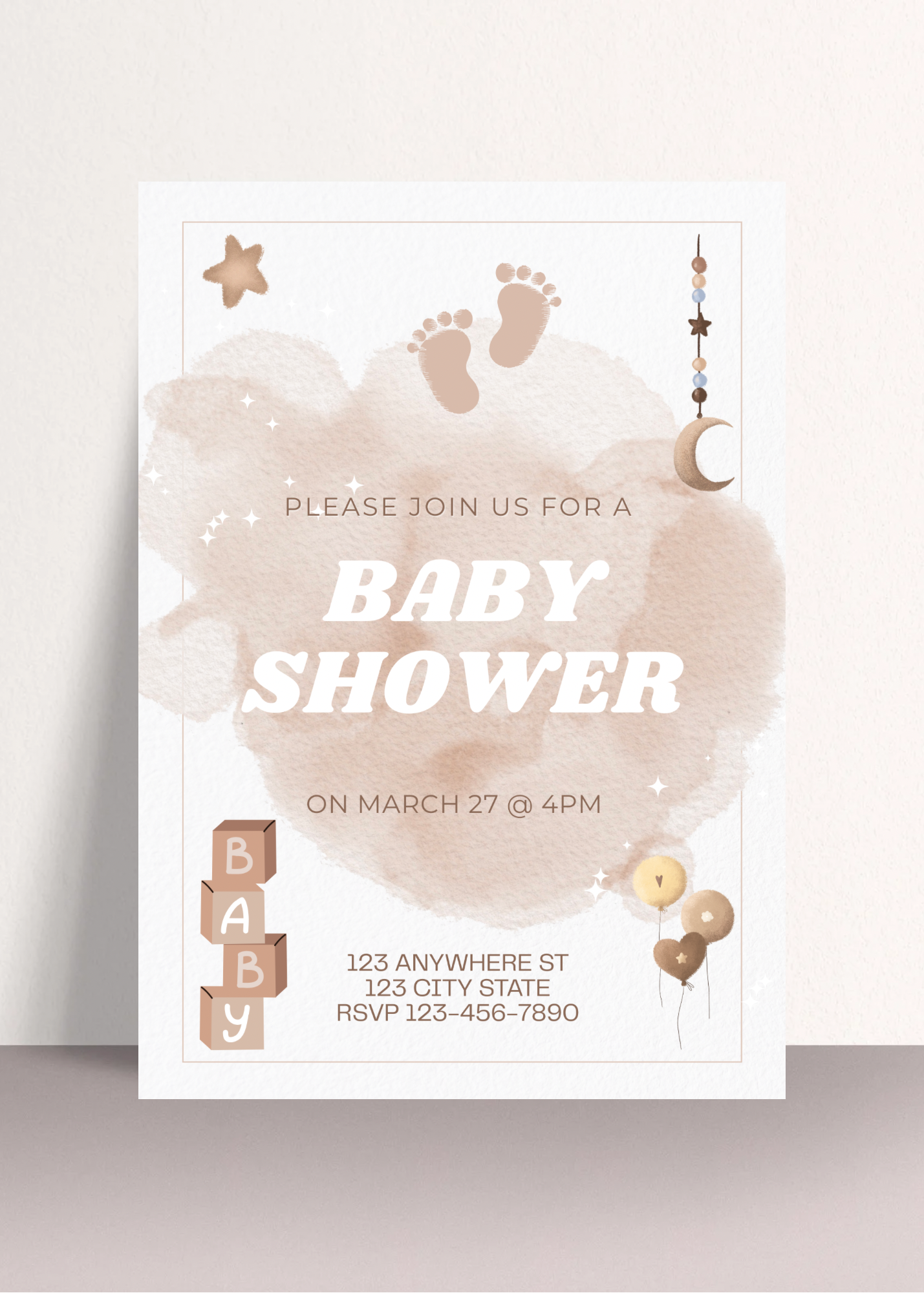 Beige babyshower