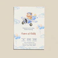 Teddy Bear Airplane card