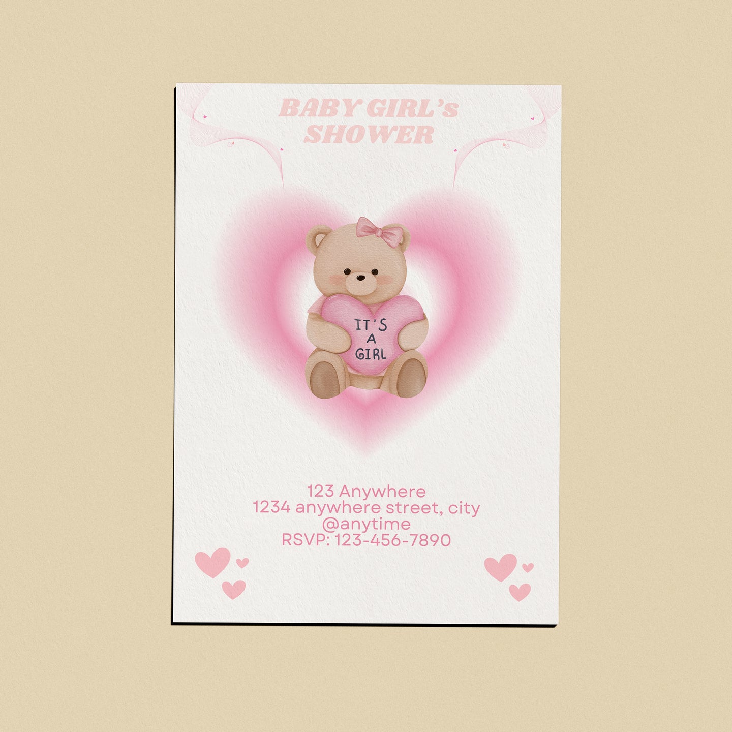 Teddy Pink heart