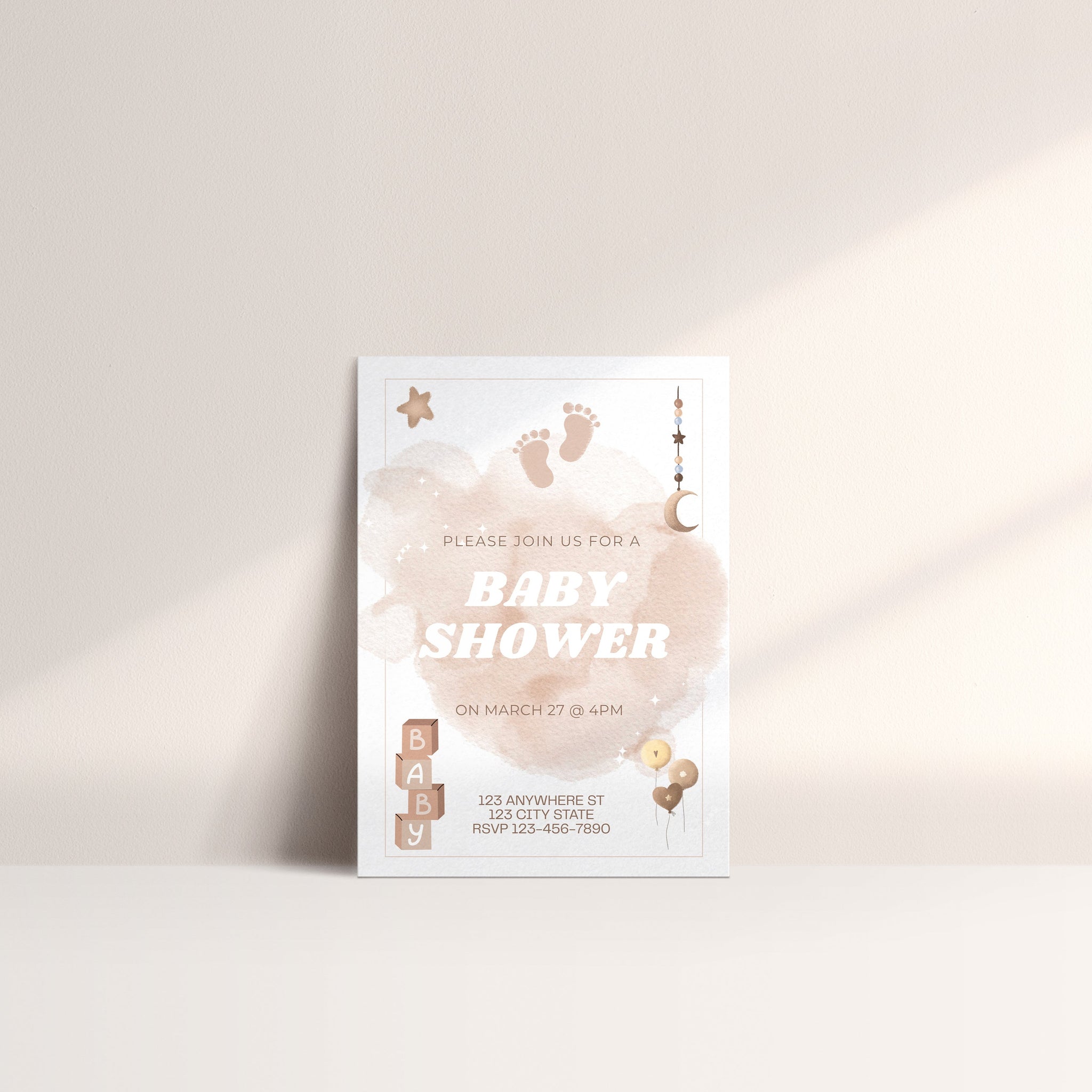 Beige babyshower