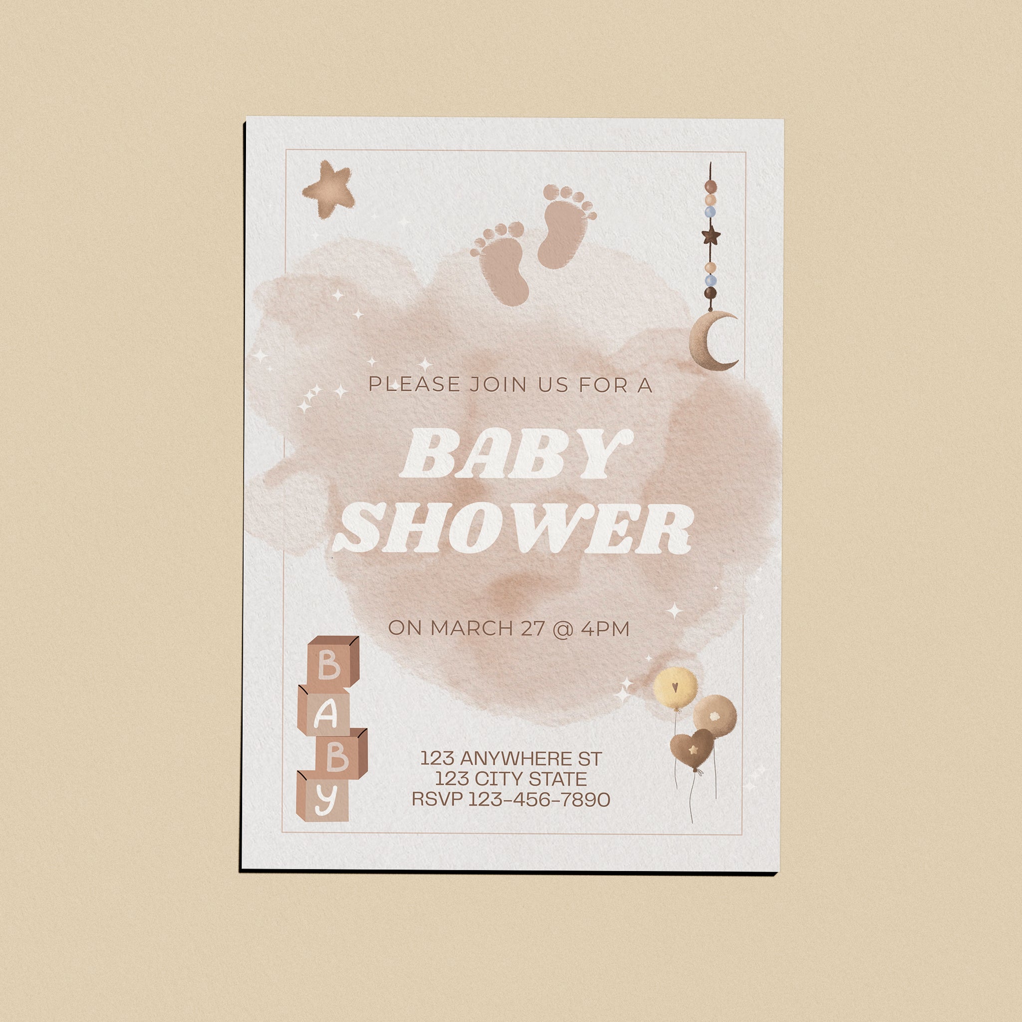 Beige babyshower
