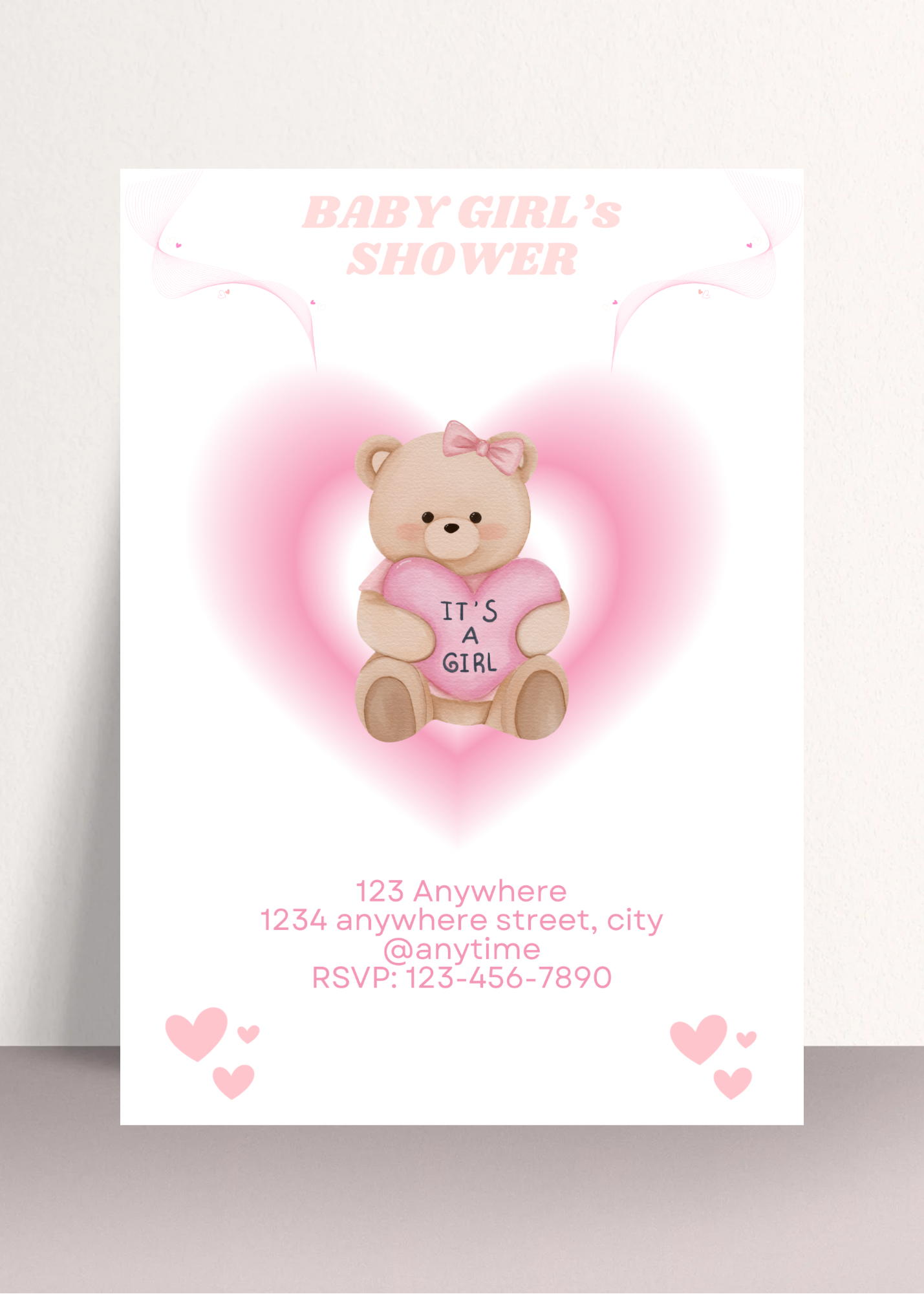 Teddy Pink heart